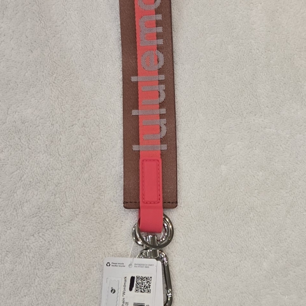 Lululemon NEVER LOST KEYCHAIN Brown and Pink. NWT.... FREE Shipping!